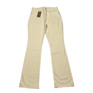 ANN MASHBURN Cream Flare Jeans